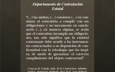 Con la cesión del contrato es posible perder la posibilidad de imposición de multa como facultad conminatoria o de apremio al cumplimiento del contrato estatal