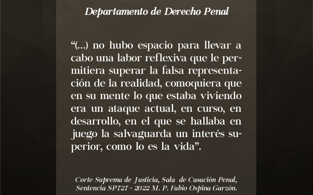 La legítima defensa putativa y la importancia de las narrativas en el razonamiento probatorio