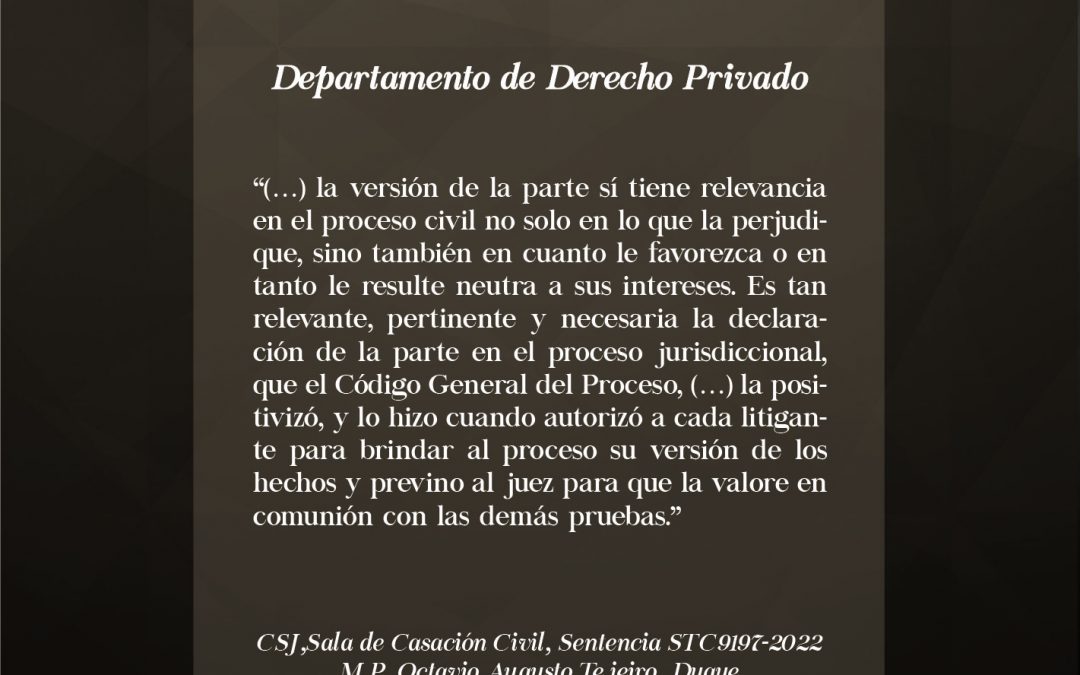 La importancia de la declaración de parte en el proceso civil: su realidad como prueba y correcta valoración