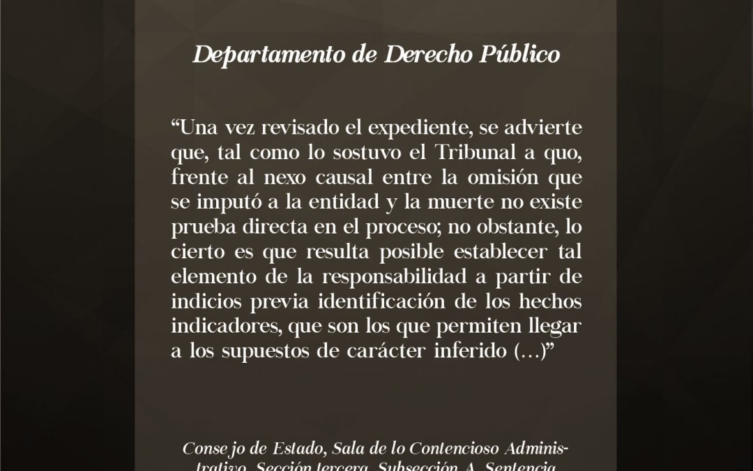 Responsabilidad médica estatal: el papel de los indicios ante la ausencia de prueba directa