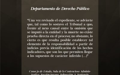 Responsabilidad médica estatal: el papel de los indicios ante la ausencia de prueba directa