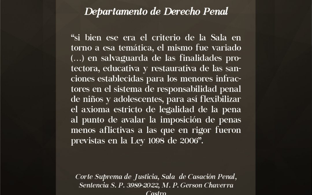 Ponderación de Sanciones en el Sistema Penal para Adolescentes