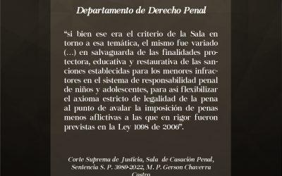 Ponderación de Sanciones en el Sistema Penal para Adolescentes