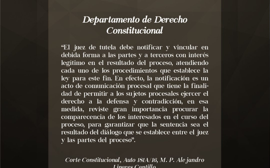 Interviniente, litisconsorte sucesivo, coadyuvante, accionante o accionada: ¿Cómo “vincular” a las personas naturales o jurídicas al procedimiento de tutela?