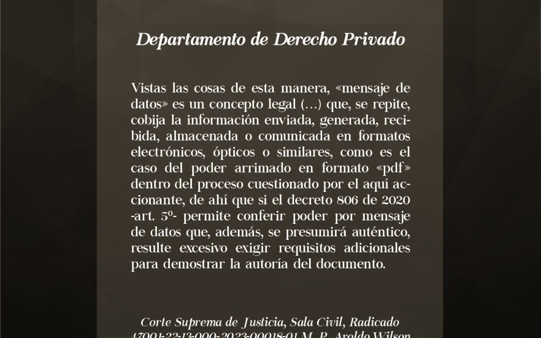 El exceso ritual manifiesto en el poder mediante mensaje de datos